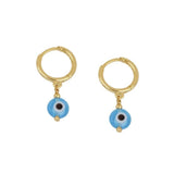 S925 Sterling Silver Evil Eye Drop Earrings for Women Girls Men