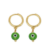 S925 Sterling Silver Evil Eye Drop Earrings for Women Girls Men