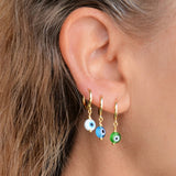 S925 Sterling Silver Evil Eye Drop Earrings for Women Girls Men