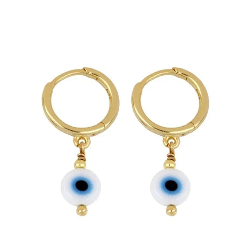 S925 Sterling Silver Evil Eye Drop Earrings for Women Girls Men