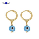 S925 Sterling Silver Evil Eye Drop Earrings for Women Girls Men