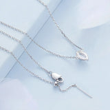Sterling Silver Green Zircon Evil Eye Necklace
