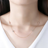 925 Silver Evil Eye Pendant Necklace with Zircon