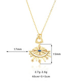 S925 Long Chain Necklace Evil Eye Pendant Necklace