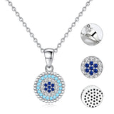 S925 Evil Eye Necklace Micro Pave Zircon Pendant