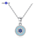 S925 Evil Eye Necklace Micro Pave Zircon Pendant