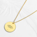 S925 Evil Eye Round Pendant Necklace Zircon for Women Girls Men