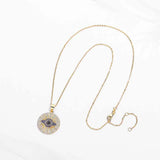 Sterling Silver Evil Eye Necklace with Zircon