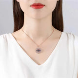 Sterling Silver Evil Eye Necklace with Zircon