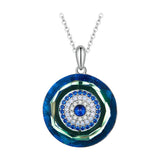 925 Sterling Silver Evil Eye Necklace with Zircon Pendant