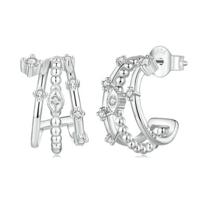 925 Sterling Silver Evil Eye Stud Earrings for Women