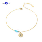 S925 Silver Bead Anklet Evil Eye Charm