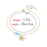 S925 Silver Bead Anklet Evil Eye Charm