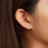 S925 Evil Eye Stud Earrings for Women Girls