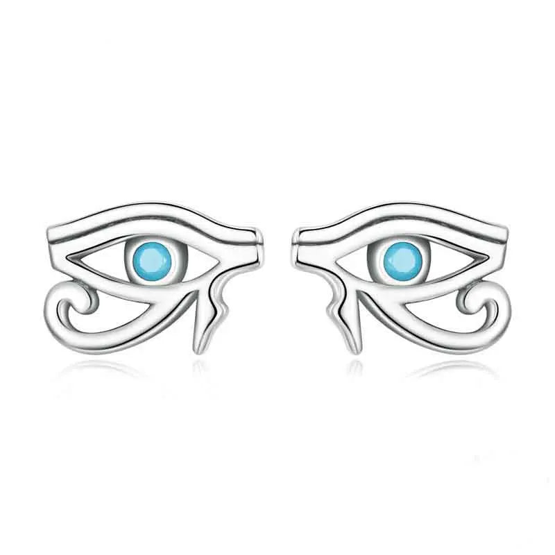 S925 Evil Eye Stud Earrings for Women Girls