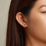 S925 Evil Eye Stud Earrings for Women Girls