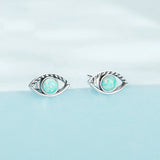 S925 Silver Evil Eye Stud Earrings for Women Men