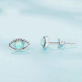 S925 Silver Evil Eye Stud Earrings for Women Men