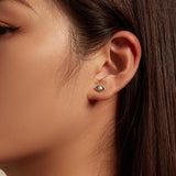 S925 Silver Evil Eye Stud Earrings for Women Men