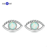 S925 Silver Evil Eye Stud Earrings for Women Men
