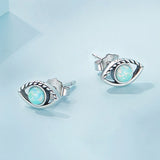 S925 Silver Evil Eye Stud Earrings for Women Men