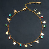 Star Charm Anklet Bracelet Foot Chain Eye Ankle Jewelry for Women EY6502