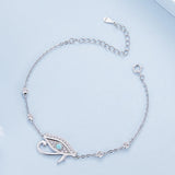 Zircon Evil Eye Charm Bracelet S925 Sterling Silver Adjustable