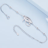 Zircon Evil Eye Charm Bracelet S925 Sterling Silver Adjustable