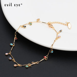 EVIL EYE Water Drop Charm Anklet Foot Chain Ankle Bracelet