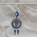 EVIL EYE Owl Key Chain Handbag Decor Jewelry Accessory