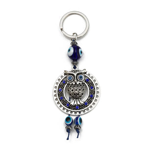 EVIL EYE Owl Key Chain Handbag Decor Jewelry Accessory