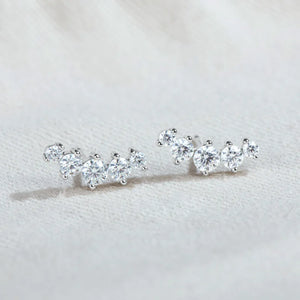 0.74CT Moissanite Stud Earrings 925 Sterling Silver Wedding Fine Jewelry