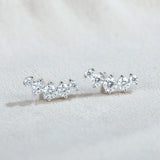 0.74CT Moissanite Stud Earrings 925 Sterling Silver Wedding Fine Jewelry