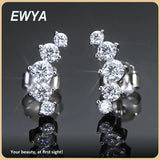 0.74CT Moissanite Stud Earrings 925 Sterling Silver Wedding Fine Jewelry