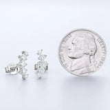0.74CT Moissanite Stud Earrings 925 Sterling Silver Wedding Fine Jewelry