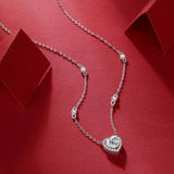 1CT Moissanite Necklace S925 Sterling Silver 18K Fine Jewelry Neck Chain