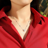 1CT Moissanite Necklace S925 Sterling Silver 18K Fine Jewelry Neck Chain