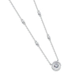 1CT Moissanite Necklace S925 Sterling Silver 18K Fine Jewelry Neck Chain