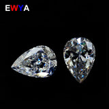 1CT D VVS1 Moissanite Diamond Stone Lab Grown Water Drop Loose Gemstone Pear