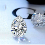 1CT D VVS1 Moissanite Diamond Stone Lab Grown Water Drop Loose Gemstone Pear