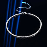 925 Silver Diamond Chokers Tennis Necklace for Women