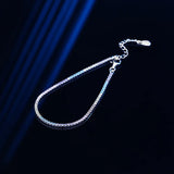 925 Silver Rainbow Diamond Bracelet Women's High Carbon Sparkling Bracelet