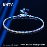 925 Silver Rainbow Diamond Bracelet Women's High Carbon Sparkling Bracelet