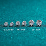 0.6-2CT Moissanite Stud Earrings S925 Silver Diamond Earring
