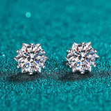 0.6-2CT Moissanite Stud Earrings S925 Silver Diamond Earring