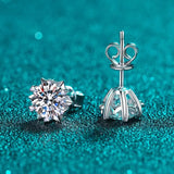0.6-2CT Moissanite Stud Earrings S925 Silver Diamond Earring