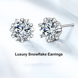 0.6-2CT Moissanite Stud Earrings S925 Silver Diamond Earring