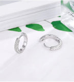 0.8CT D Moissanite Hoop Earrings S925 Sterling Silver Women Party Jewelry
