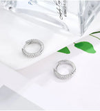 0.8CT D Moissanite Hoop Earrings S925 Sterling Silver Women Party Jewelry
