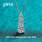 925 Silver 1.8ct Moissanite Pendant Necklace for Women